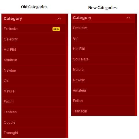 Livejasmin Changed categories - No more couples